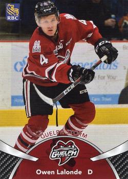 2018-19 Guelph Storm (OHL) Police #B-02 Owen Lalonde Front