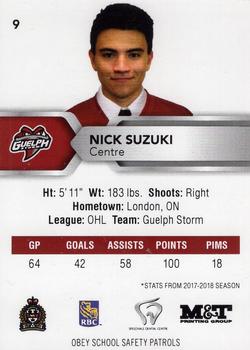 2018-19 Guelph Storm (OHL) Police #B-05 Nick Suzuki Back