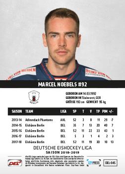 2018-19 Playercards (DEL) #DEL-045 Marcel Noebels Back