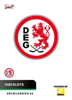 2018-19 Playercards (DEL) #DEL-108 Checkliste Düsseldorfer EG Front
