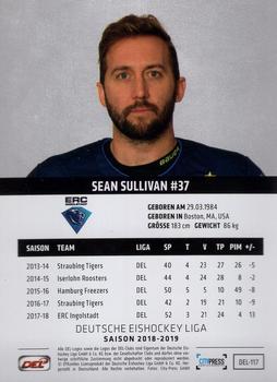 2018-19 Playercards (DEL) #DEL-117 Sean Sullivan Back