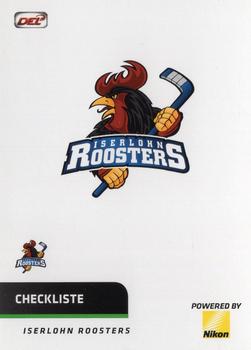2018-19 Playercards (DEL) #DEL-160 Checkliste Iserlohn Roosters Front