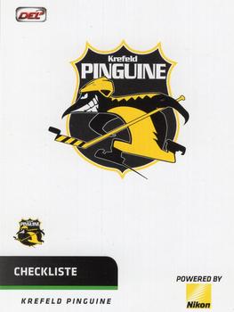 2018-19 Playercards (DEL) #DEL-213 Checkliste Krefeld Pinguine Front