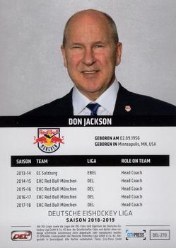 2018-19 Playercards (DEL) #DEL-270 Don Jackson Back