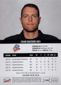 2018-19 Playercards (DEL) #DEL-286 Chad Bassen Back