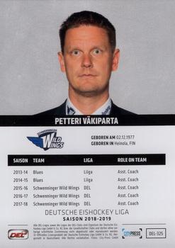 2018-19 Playercards (DEL) #DEL-325 Petteri Vakiparta Back