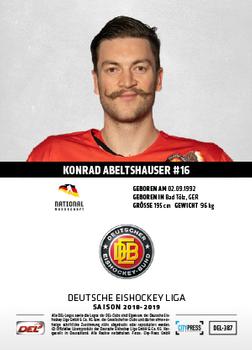 2018-19 Playercards (DEL) #DEL-387 Konrad Abeltshauser Back