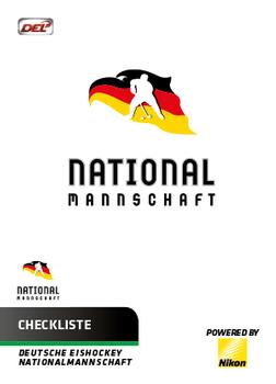 2018-19 Playercards (DEL) #DEL-410 Checkliste Nationalmannschaft Front