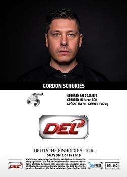 2018-19 Playercards (DEL) #DEL-450 Gordon Schukies Back