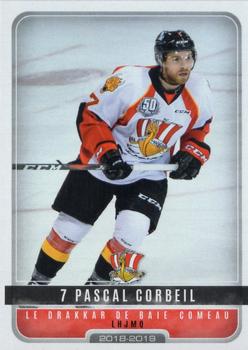 2018-19 Extreme Baie-Comeau Drakkar (QMJHL) #6 Pascal Corbeil Front