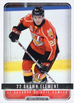 2018-19 Extreme Baie-Comeau Drakkar (QMJHL) #16 Shawn Element Front