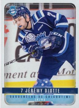 2018-19 Extreme Chicoutimi Sagueneens (QMJHL) #2 Jeremy Diotte Front