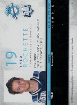2018-19 Extreme Chicoutimi Sagueneens (QMJHL) #7 Theo Rochette Back