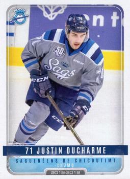 2018-19 Extreme Chicoutimi Sagueneens (QMJHL) #17 Justin Ducharme Front