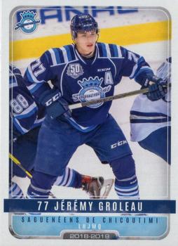 2018-19 Extreme Chicoutimi Sagueneens (QMJHL) #18 Jeremy Groleau Front