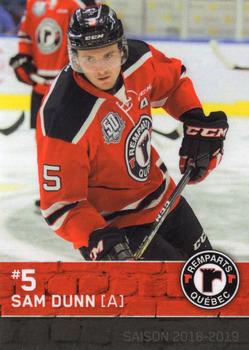 2018-19 Quebec Remparts (QMJHL) #1 Sam Dunn Front