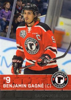 2018-19 Quebec Remparts (QMJHL) #4 Benjamin Gagne Front