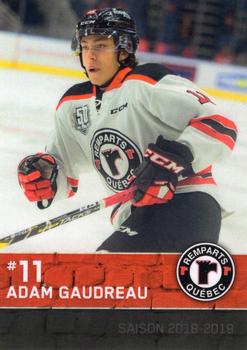 2018-19 Quebec Remparts (QMJHL) Update #1 Adam Gaudreau Front