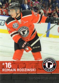 2018-19 Quebec Remparts (QMJHL) Update #2 Romain Rodzinski Front