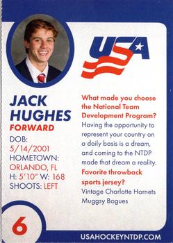 2018-19 Dick's Sporting Goods USA NTDP #NNO Jack Hughes Back