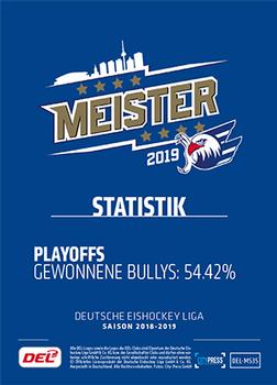 2018-19 Playercards Meister 2019 (DEL) #DEL-MS35 Impressionen 01 Back