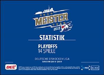 2018-19 Playercards Meister 2019 (DEL) #DEL-MS43 Impressionen 09 Back