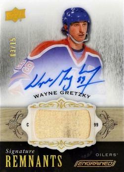 2018-19 Upper Deck Engrained - Signature Remnants #SR-WG Wayne Gretzky Front