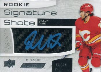 2018-19 Upper Deck Engrained - Rookie Signature Shots - Blue Ink #RSS-DD Dillon Dube Front