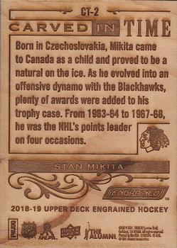 2018-19 Upper Deck Engrained - Carved in Time Wood #CT-2 Stan Mikita Back