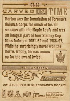 2018-19 Upper Deck Engrained - Carved in Time Wood #CT-14 Tim Horton Back
