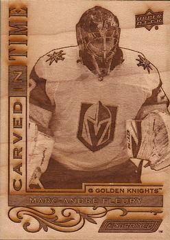 2018-19 Upper Deck Engrained - Carved in Time Wood #CT-31 Marc-Andre Fleury Front
