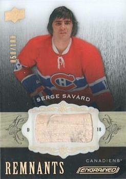 2018-19 Upper Deck Engrained - Remnants #R-SS Serge Savard Front