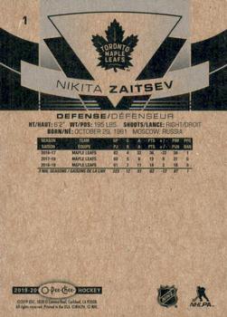 2019-20 O-Pee-Chee #1 Nikita Zaitsev Back