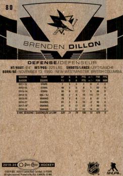 2019-20 O-Pee-Chee #80 Brenden Dillon Back