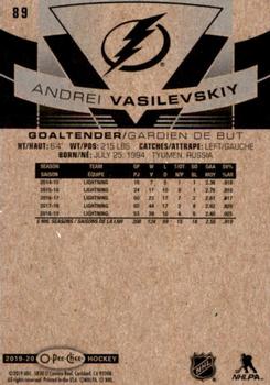 2019-20 O-Pee-Chee #89 Andrei Vasilevskiy Back