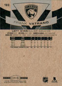 2019-20 O-Pee-Chee #103 Frank Vatrano Back
