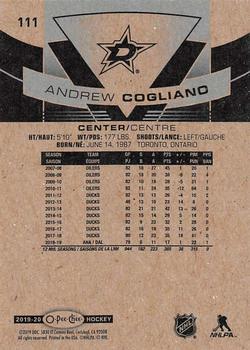 2019-20 O-Pee-Chee #111 Andrew Cogliano Back