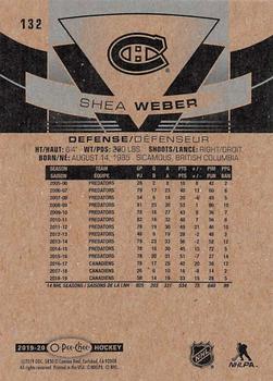 2019-20 O-Pee-Chee #132 Shea Weber Back