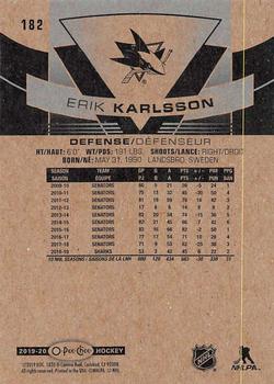 2019-20 O-Pee-Chee #182 Erik Karlsson Back