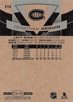 2019-20 O-Pee-Chee #214 Jonathan Drouin Back