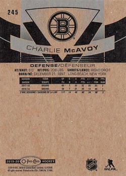 2019-20 O-Pee-Chee #245 Charlie McAvoy Back