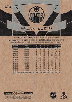 2019-20 O-Pee-Chee #378 Milan Lucic Back