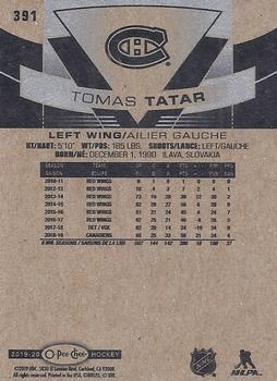 2019-20 O-Pee-Chee #391 Tomas Tatar Back