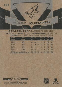 2019-20 O-Pee-Chee #403 Darcy Kuemper Back