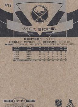 2019-20 O-Pee-Chee #412 Jack Eichel Back
