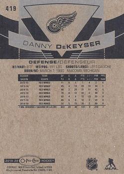 2019-20 O-Pee-Chee #419 Danny DeKeyser Back