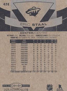 2019-20 O-Pee-Chee #420 Eric Staal Back