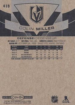 2019-20 O-Pee-Chee #439 Colin Miller Back