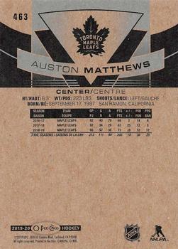 2019-20 O-Pee-Chee #463 Auston Matthews Back