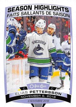 2019-20 O-Pee-Chee #594 Elias Pettersson Front